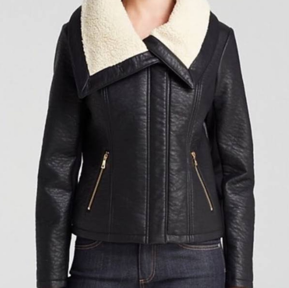 Vegan Leather Bomber Jacket
